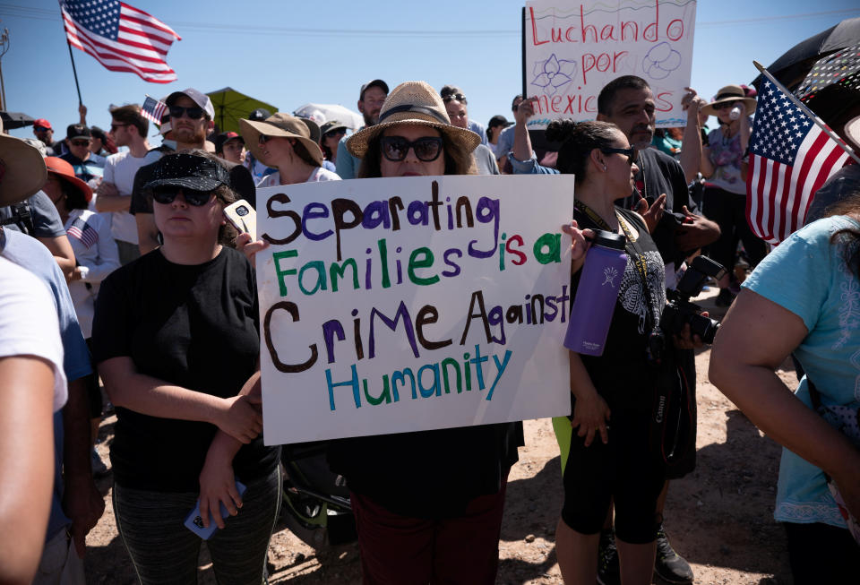 Protest outside Tornillo Tranit Center, Texas