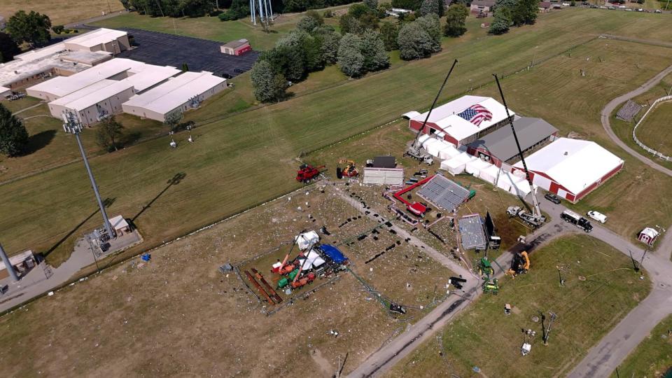 PHOTO: The Butler Farm Show, site of a campaign rally for Republican presidential candidate former President Donald Trump, is seen Monday July 15, 2024 in Butler, Pennsylvania.  (Gene J. Puskar/AP)