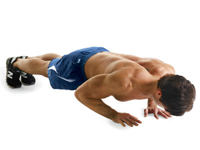 Tucked-elbow push-up