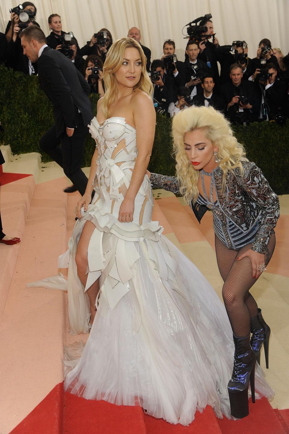 Kate Hudson and Lady Gaga attends "Manus x Machina: Fashion In An Age Of Technology" Costume Institute Gala.