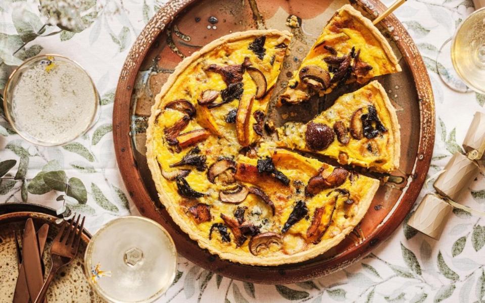 Pumpkin, chestnut and Stilton tart - Haarala Hamilton