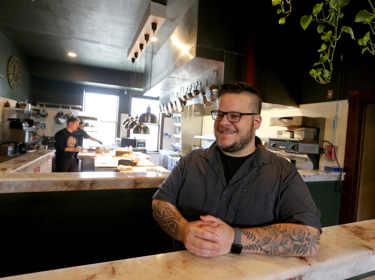 Eamonn McParland, owner of Roselily, says that getting a riverfront liquor license will eventually allow him to expand to the second floor of the building he occupies in the Renaissance District in South Bend. The city is in the final stages of working out details on an expansion of the zone where the inexpensive three-way licenses will be available.