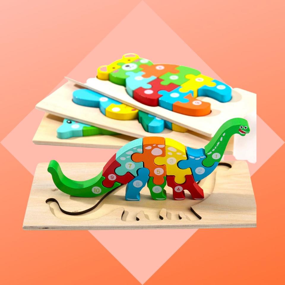 Get a head start on those fine motor skills with the help of these cute Montessori-inspired wooden jigsaw puzzles. Kids can practice counting, hand-eye coordination and their colors with these handy block-style animal puzzles.You can buy the wooden toddler puzzles from Amazon for around $26. 