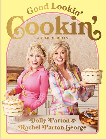 <p>Ten Speed Press</p> Dolly Parton and her sister pose on the cover of their new cookbook