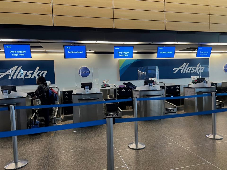 Flying Alaska from Seattle to Newark in economy.