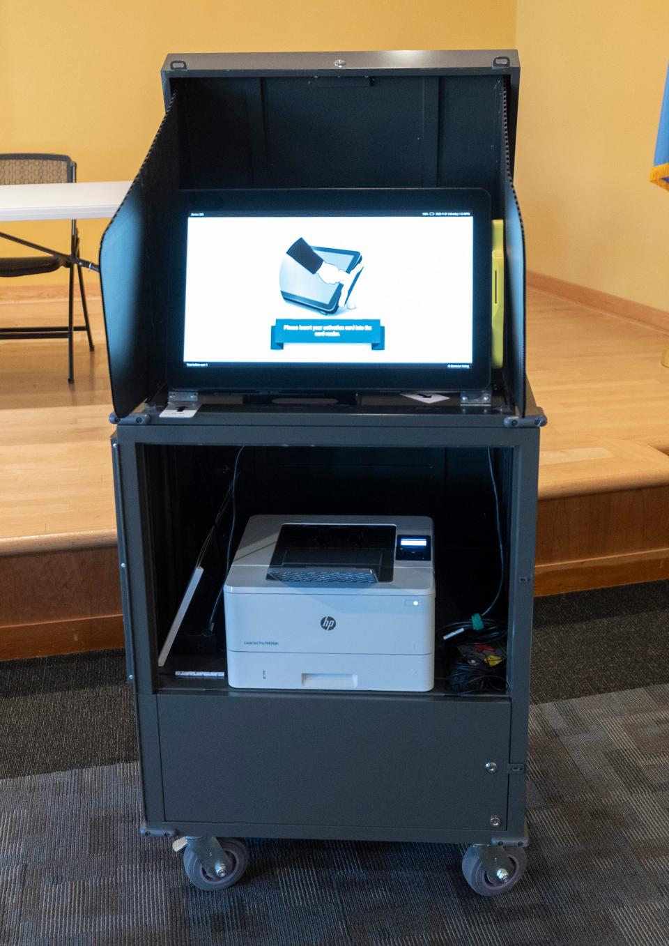 Dominion Voting machine. Ocean County Officials held a demonstration of election voting systems and software from Election Services & Software and Dominion that are being considered for future use in Ocean County