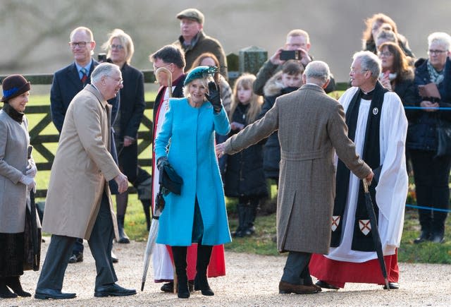 Royals attend church service