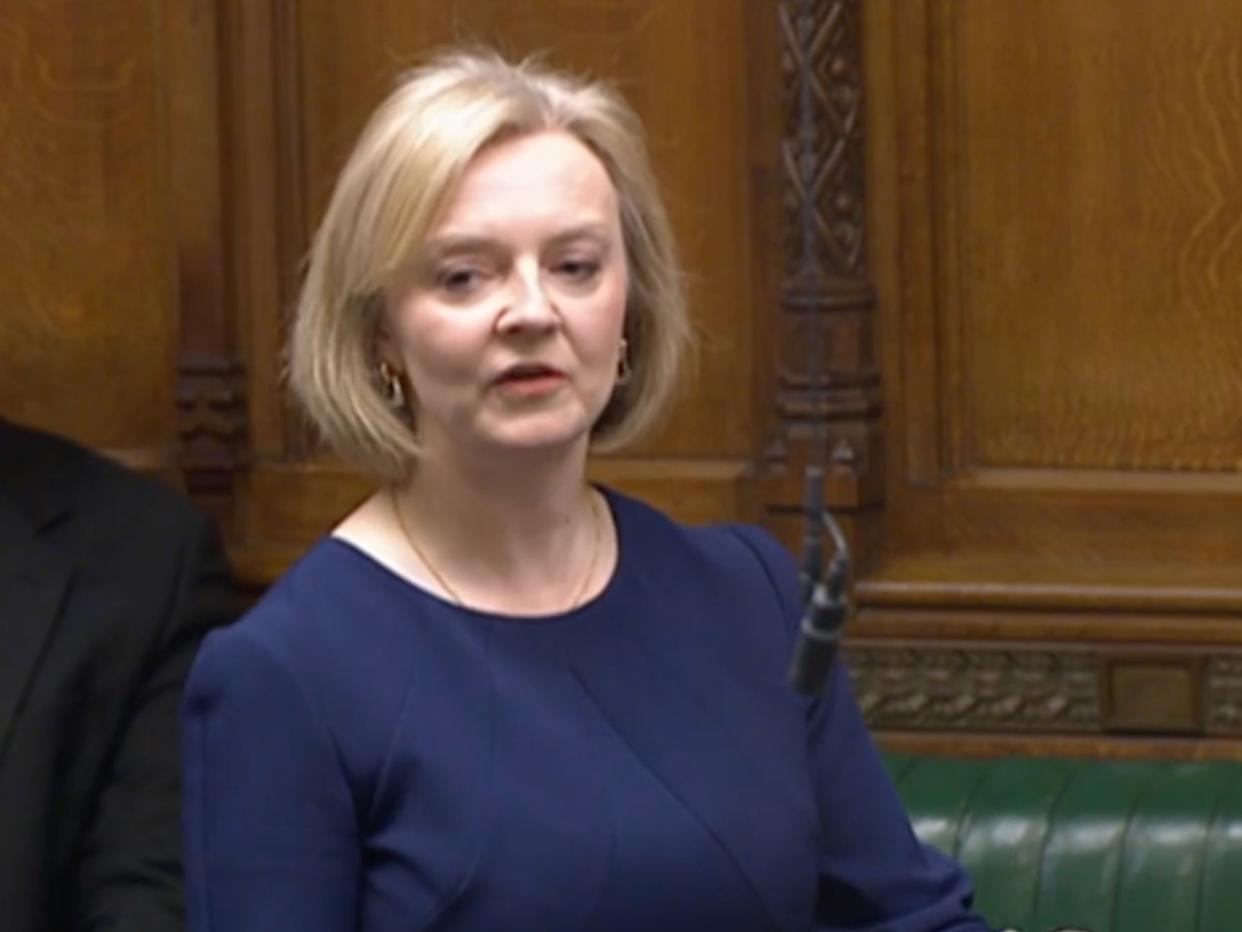 Liz Truss speaking about fighter jets for Ukraine in Commons (Parliament TV)