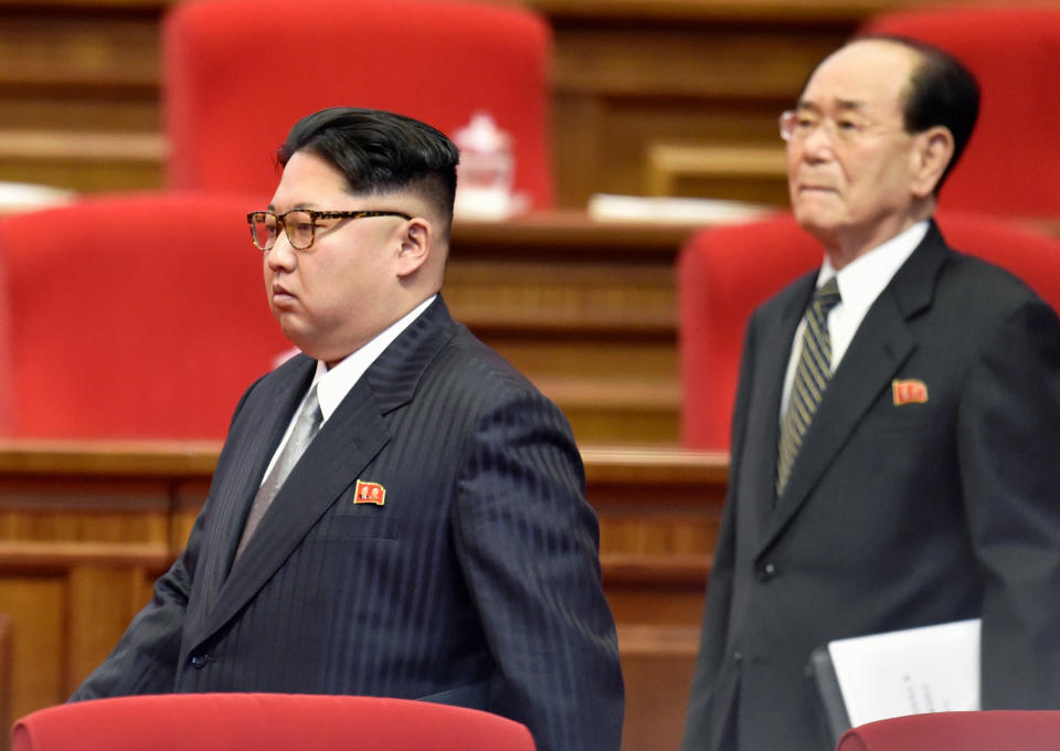 Kim Jong Un (Mandatory credit Kyodo/via REUTERS)