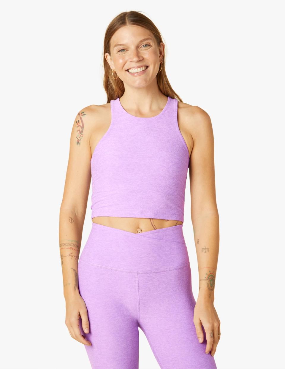 Beyond Yoga Spacedye Cropped Tank & Biker Shorts