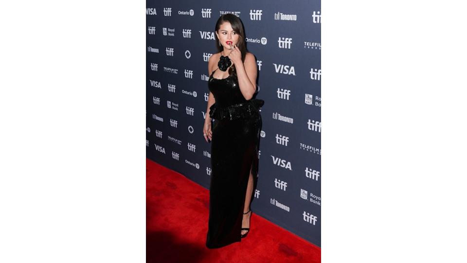 Selena Gomez attends the premiere of 'Emilia Perez' during the 2024 Toronto International Film Festival at Princess of Wales Theatre on September 9, 2024 in Toronto, Canada. (Photo by Mert Alper Dervis/Anadolu via Getty Images)