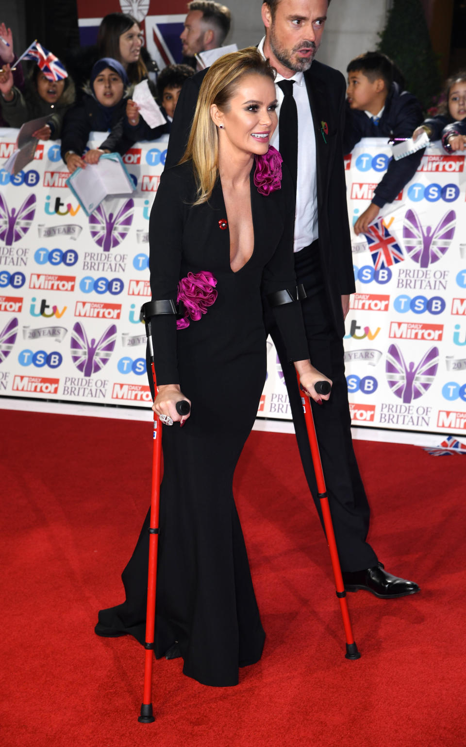 Jamie Theakston and Amanda Holden attending the the 2019 Pride of Britain Awards, held at Grosvenor House in London. The Daily Mirror Pride of Britain Awards, in partnership with TSB, will broadcast on ITV on 5th November at 8pm. Picture credit should read: Doug Peters/EMPICS