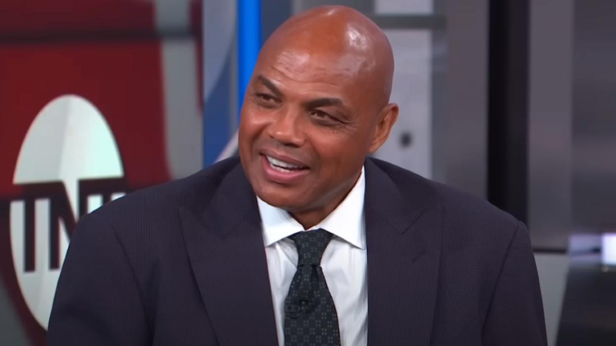  Charles Barkley discussing basketball on Inside the NBA. 