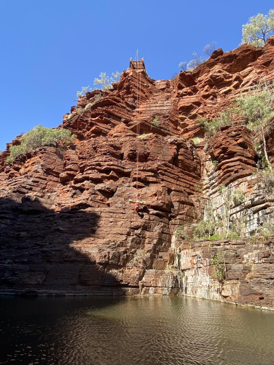 Last Friday, emergency services were called to Karijini National Park after a seven-year-old boy fell several metres from a gorge. Source: Tom Price Police