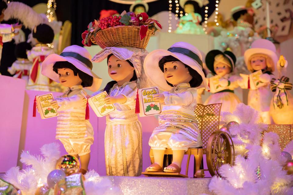 Disneyland was the first Disney resort to debut "it's a small world" dolls with wheelchairs, over the holidays.