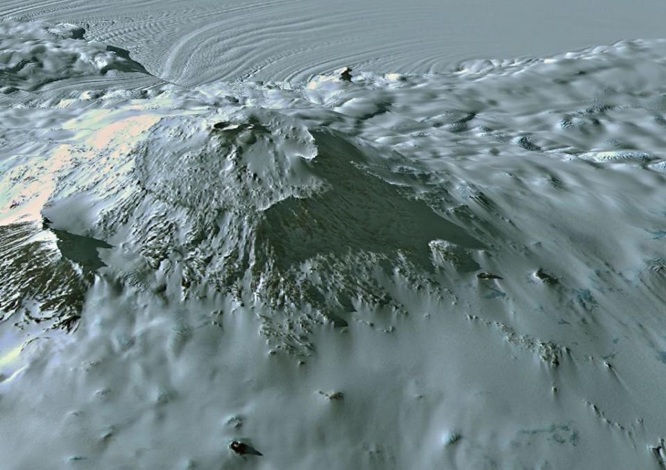 Mount Erebus is known for shooting out steamy gold particles. Planet Observer/UIG/Shutterstock