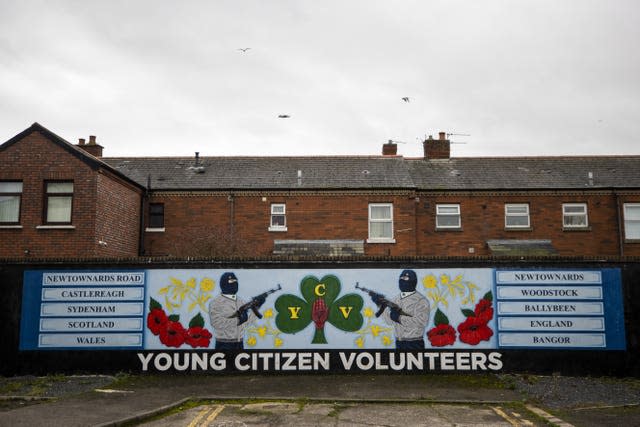 Young Citizen Volunteers (YCV) mural on the wall of a property on the Lower Newtownards Road in east Belfast