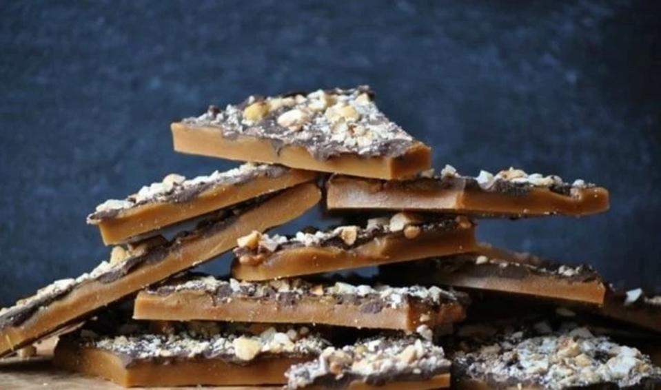 <p>Make Life Lovely</p><p>Homemade toffee might be easier than you think.</p><p><strong>Get the recipe: <a href="https://www.makelifelovely.com/english-toffee-recipe/" rel="nofollow noopener" target="_blank" data-ylk="slk:English Toffee;elm:context_link;itc:0;sec:content-canvas" class="link ">English Toffee</a></strong></p>