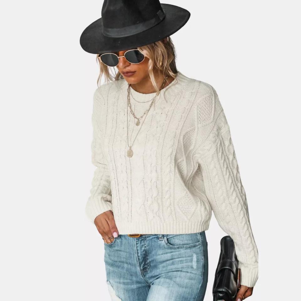 <p><a href="https://go.redirectingat.com?id=74968X1596630&url=https%3A%2F%2Fwww.target.com%2Fp%2Fwomen-s-cable-knit-drop-shoulder-sweater-cupshe%2F-%2FA-87856810&sref=https%3A%2F%2Fwww.womenshealthmag.com%2Flife%2Fg45617546%2Frory-gilmore-sweater%2F" rel="nofollow noopener" target="_blank" data-ylk="slk:Shop Now;elm:context_link;itc:0;sec:content-canvas" class="link ">Shop Now</a></p><p>Cable Knit Drop Shoulder Sweater</p><p>target.com</p><p>$34.99</p>