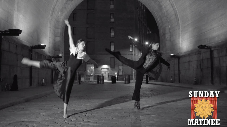 Dancers Courtney Crain and Jordan Betscher perform in a music video of Irving Berlin's 