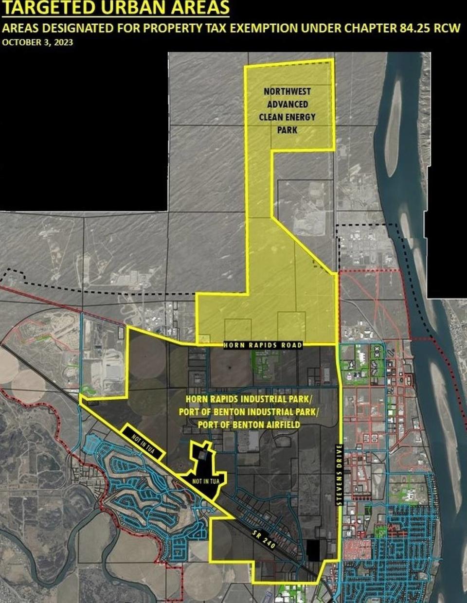 Richland established a targeted urban area to encourage manufacturing in January 2023 and later expanded it to include 1,641 acres that were formerly owned by the Department of Energy when it was annexed into the city.