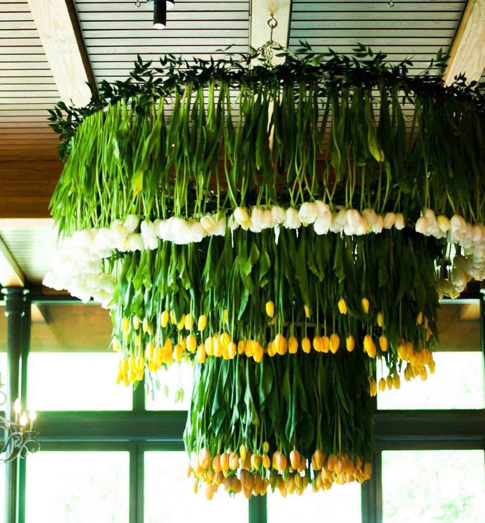 C.Wayman Floral and Events tulip chandelier