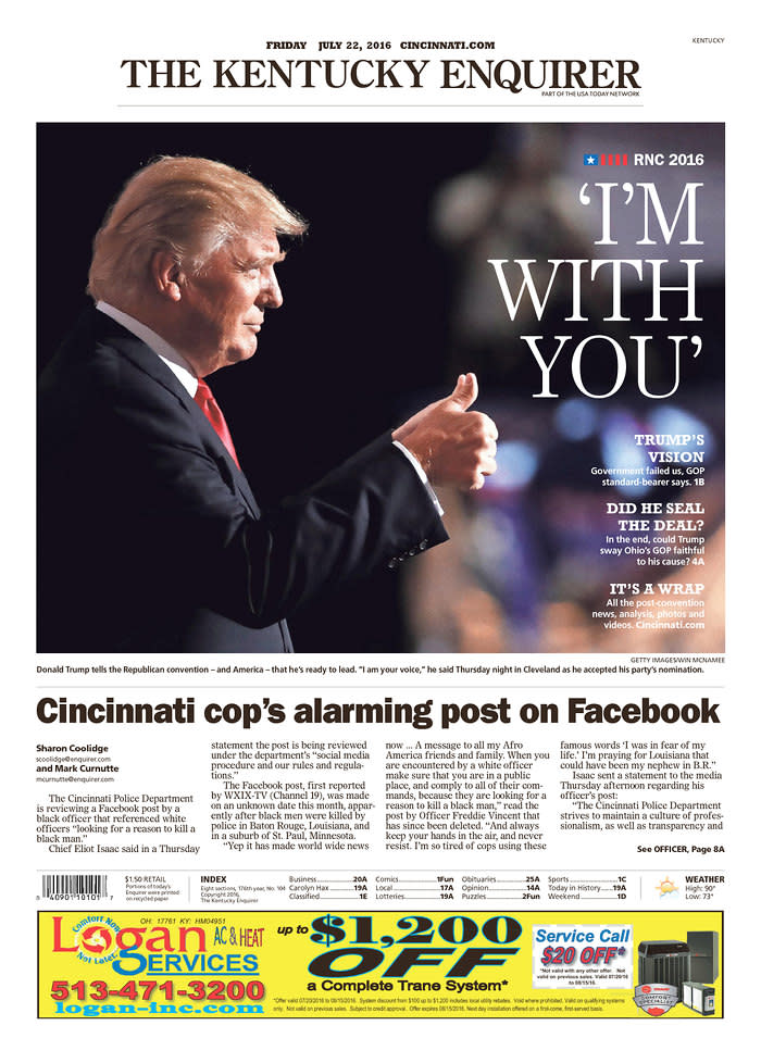 <p>Published in Fort Mitchell, Ky. USA. (newseum.org)</p>