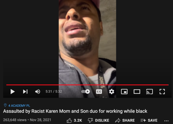 Johnny Martinez recorded his encounter with a “Karen” and her son. Johnny Martinez/Youtube video screenshot