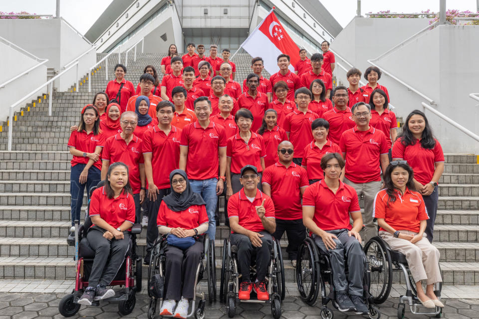 Team Singapore for Asian Para Games. (PHOTO: Dyan Tjhia/SNPC)