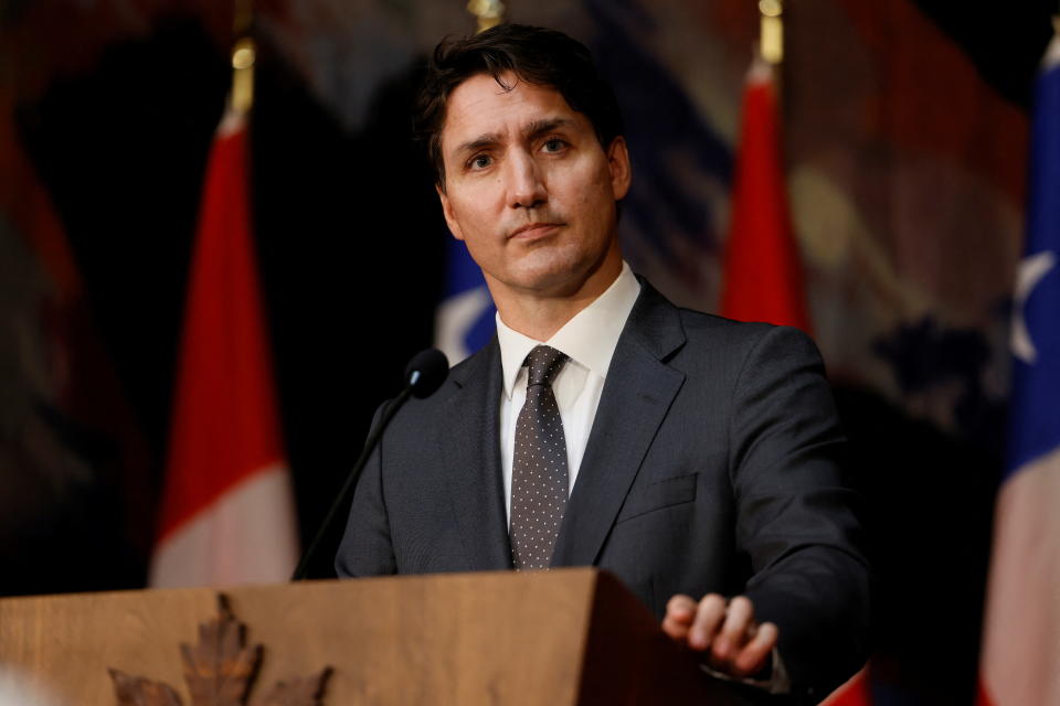 Canada's Prime Minister Justin Trudeau looks on during a joint news conference with Chile's President Gabriel Boric (not pictured) in Ottawa, Ontario, Canada June 6, 2022. REUTERS/Blair Gable