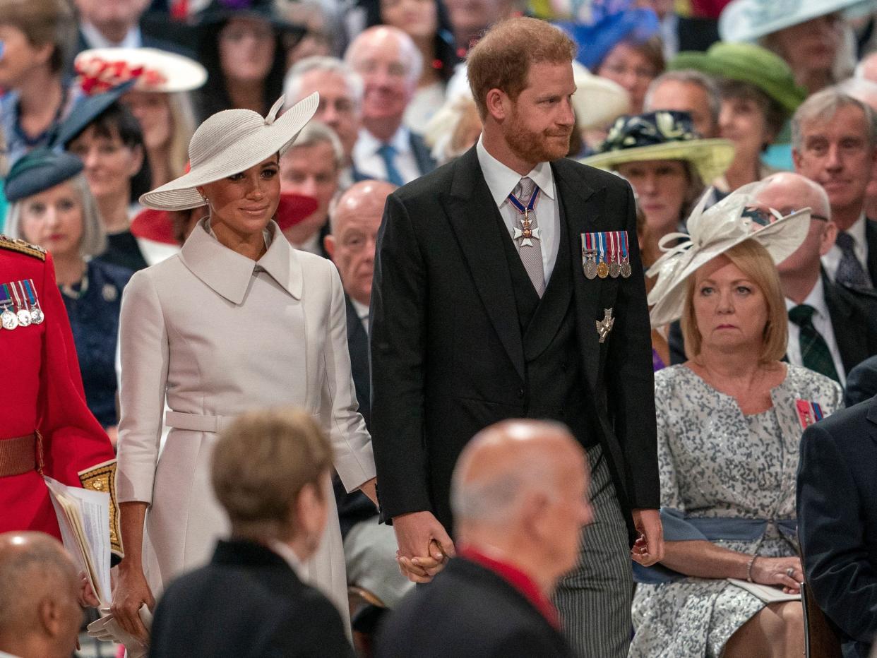 The Duke and Duchess of Sussex at St. Paul's Cathedral in London