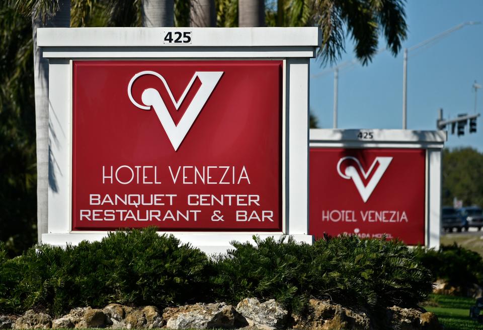 Hotel Venezia in Venice, pictured here, will host a Mango Drop New Year's Eve celebration.