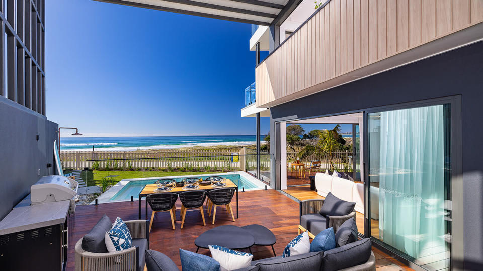 The home in Currumbin with views of the beach.