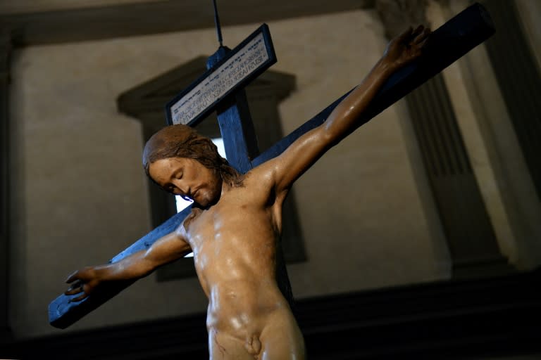 Michelangelo's sculpture of Christ on the cross was found in the 1960s in a convent corridor