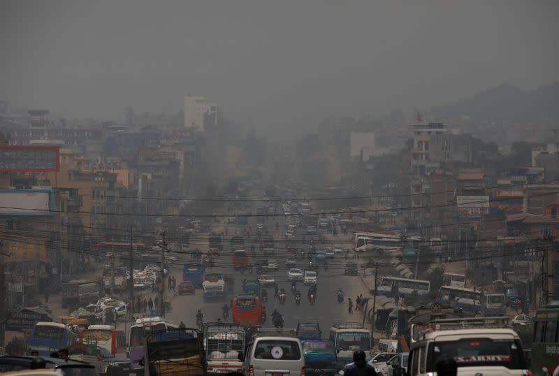 Air pollution climbed to hazardous levels in Kathmandu