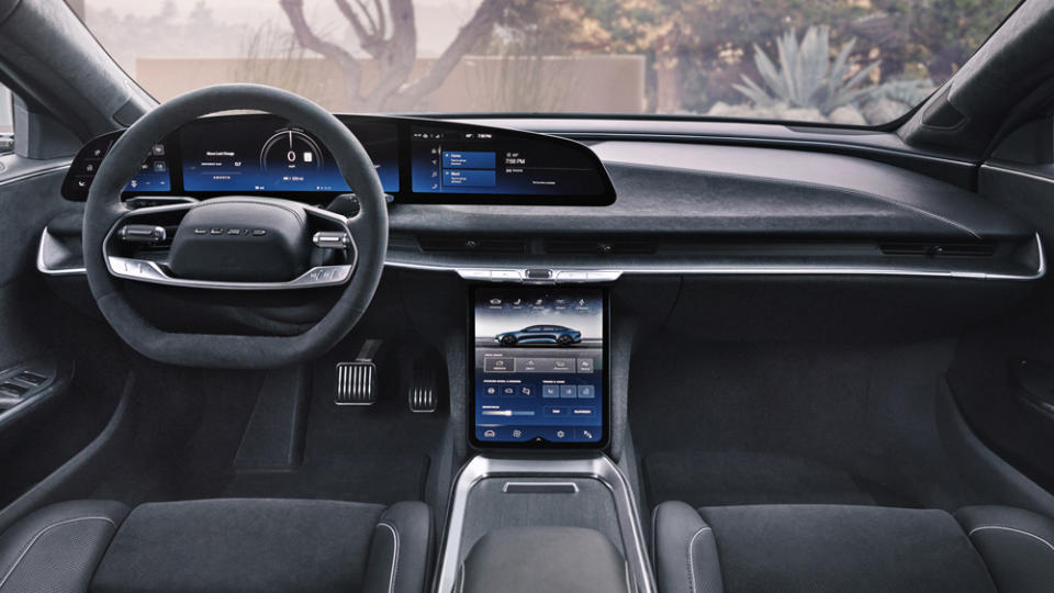 The interior of the Lucid Air Sapphire.