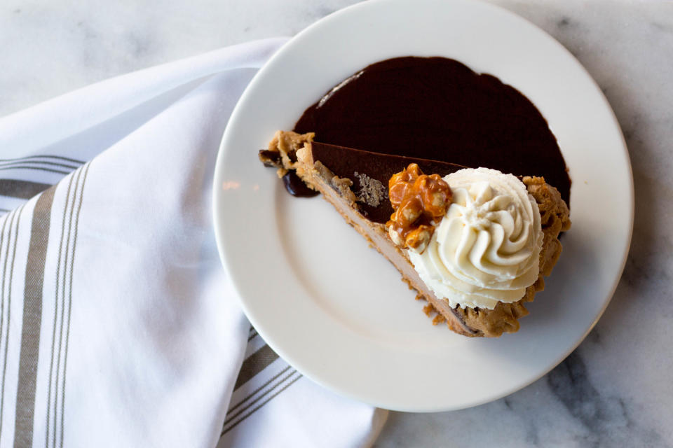 Let dad have pie on his big day! At City Oyster & Sushi Bar dads can choose between creamy chocolate peanut butter pie (shown here), old fashioned creamy key lime pie, baked banana cream pie, or the Instagrammable pecan pie in a glass for two.