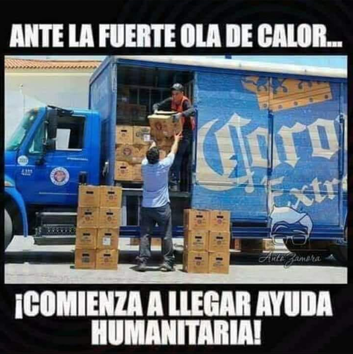 Memes por fuerte ola de calor en México