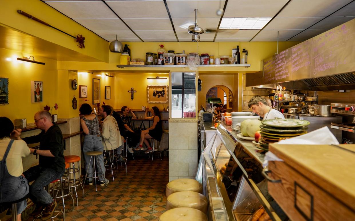 <span>Tollington’s, London N4: ‘Embrace the hell-bent peculiarity of this Haringey-meets-San Sebastián <em>pintxo</em> bar.’</span><span>Photograph: The Guardian</span>