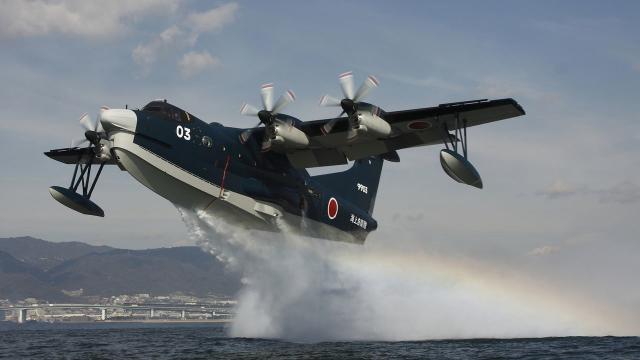 日本救難飛行艇，備受世界矚目