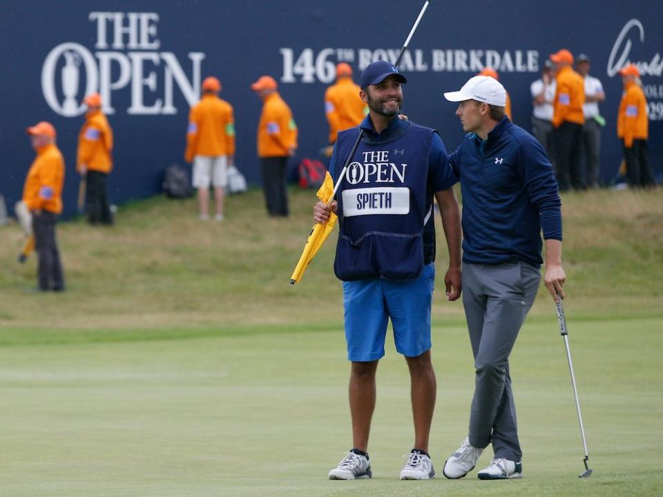 Jordan Spieth and Michael Greller