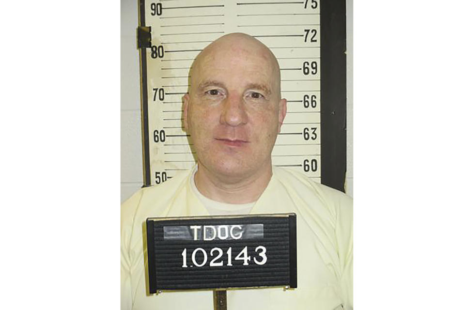 This photo provided by the Tennessee Department of Correction shows death row inmate Henry Hodges. Hodges cut off his own penis in a prison cell after slitting his wrists and asking to be put on suicide watch, his attorney Kelley Henry said on Thursday, Oct. 27, 2022. (Tennessee Department of Correction via AP)
