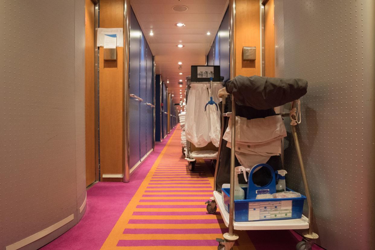 Corridor on a cruise ship