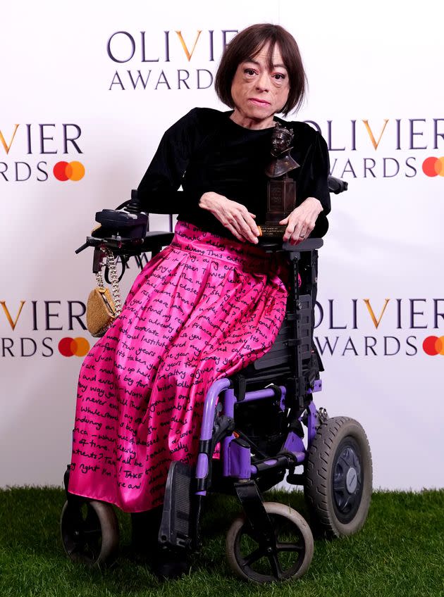 Liz Carr, who Best Actress in a Supporting Role at the Laurence Olivier Awards 2022. (Photo: Ian West via PA Wire/PA Images)