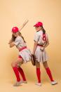 <p>There's no crying on Halloween! Dressing up as the ladies of the Rockford Peaches will definitely earn you a home run. </p><p>Get the <strong><a href="https://camillestyles.com/design/a-league-of-their-own-costume/" rel="nofollow noopener" target="_blank" data-ylk="slk:A League of Their Own Costume tutorial;elm:context_link;itc:0;sec:content-canvas" class="link "><em>A League of Their Own</em> Costume tutorial</a> </strong>at Camille Styles. </p>