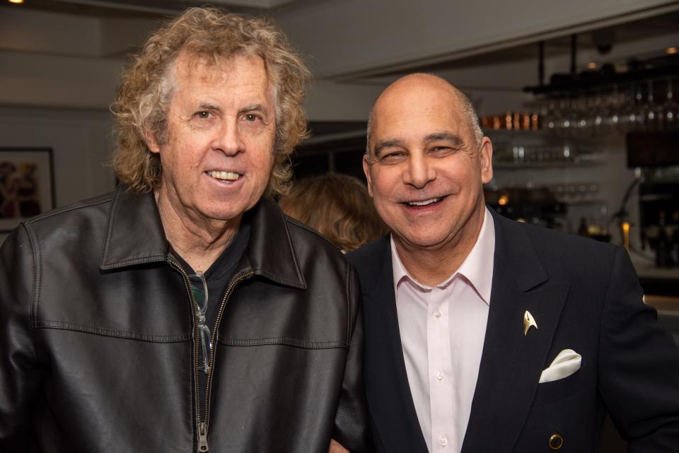 Bruce Fessier and Patrick Evans attend at the second annual Amy's Purpose mixer at Willie's Modern Fare in Rancho Mirage, Calif., on March 12, 2024.