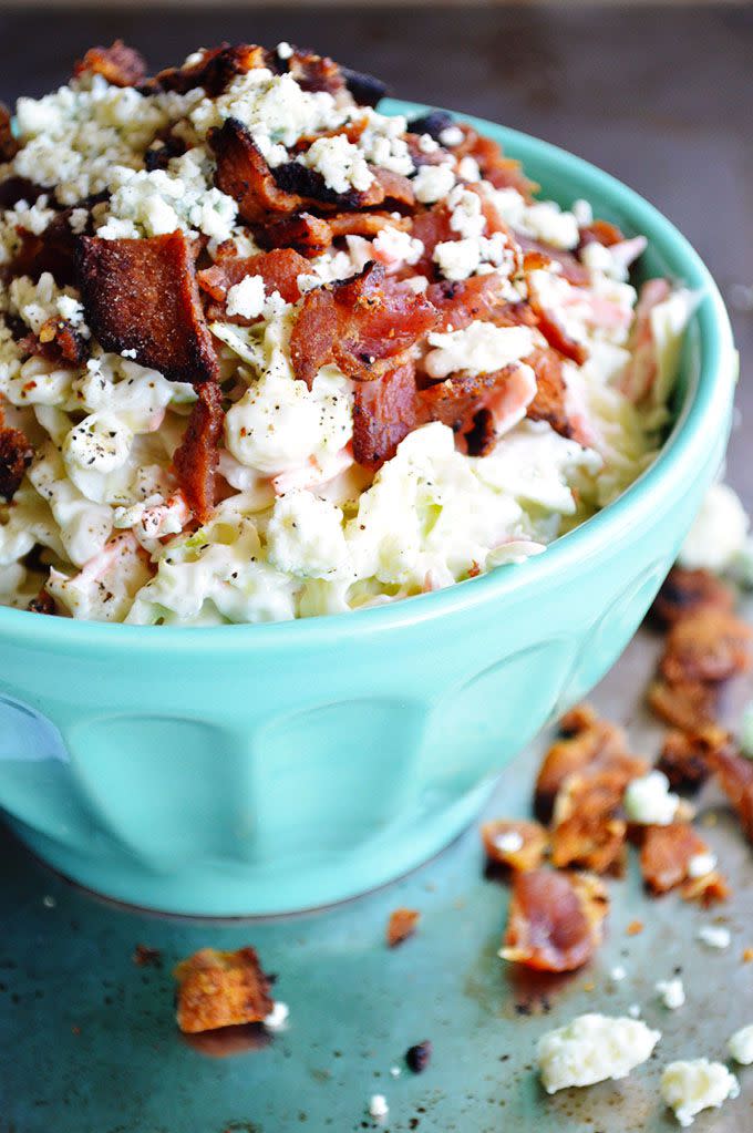 Blue Cheese Coleslaw with Bacon