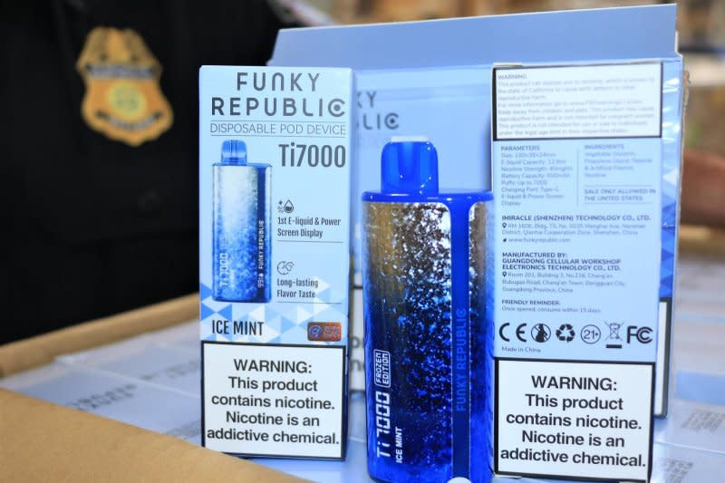 Funky Republic e-cigarette seized during a joint federal operation that resulted in the seizure of more than $18 million of illegal e-cigarettes. Photo courtesy of FDA