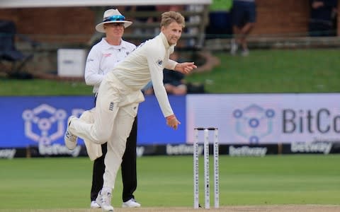 Joe Root bowls - Credit: AP