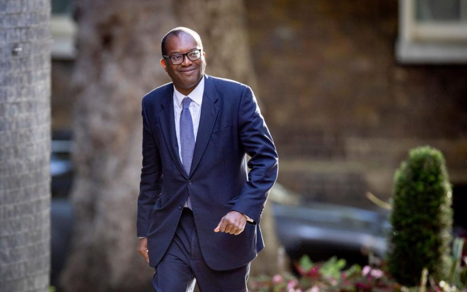 Kwasi Kwarteng, the Chancellor, arrives in Downing Street this morning   - Tolga Akmen/Shutterstock